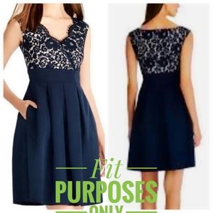 COPY - WHBM  Black Faille cocktail Dress